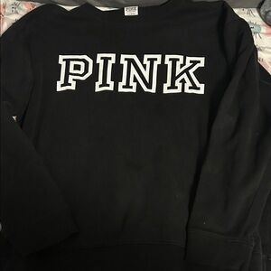 Victoria's Secret Black Sweatshirt with White Lettering